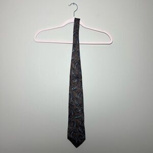 Vintage L’Atelier Paisley Print Silk Tie